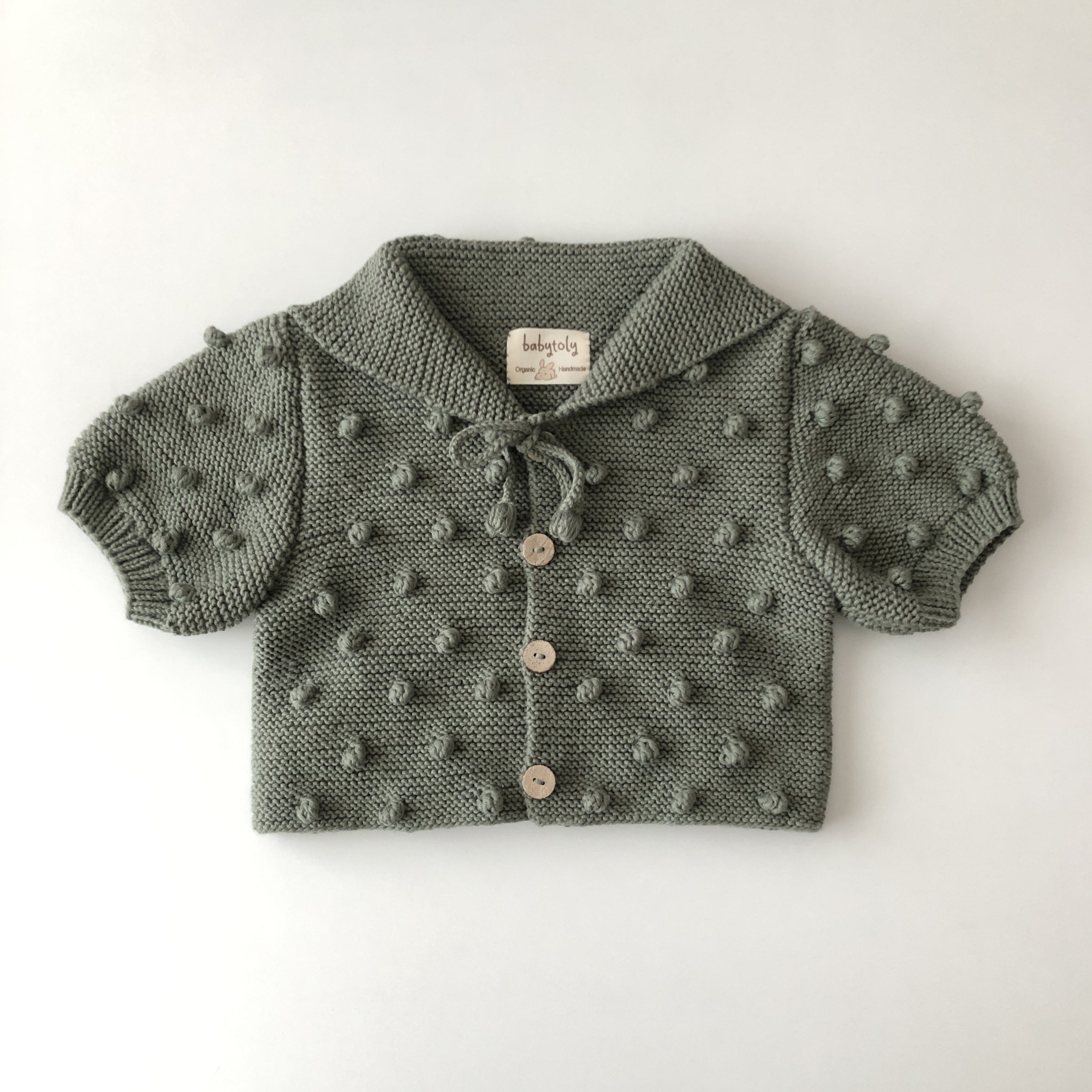 Sailor Popcorn Cardigan, Sage