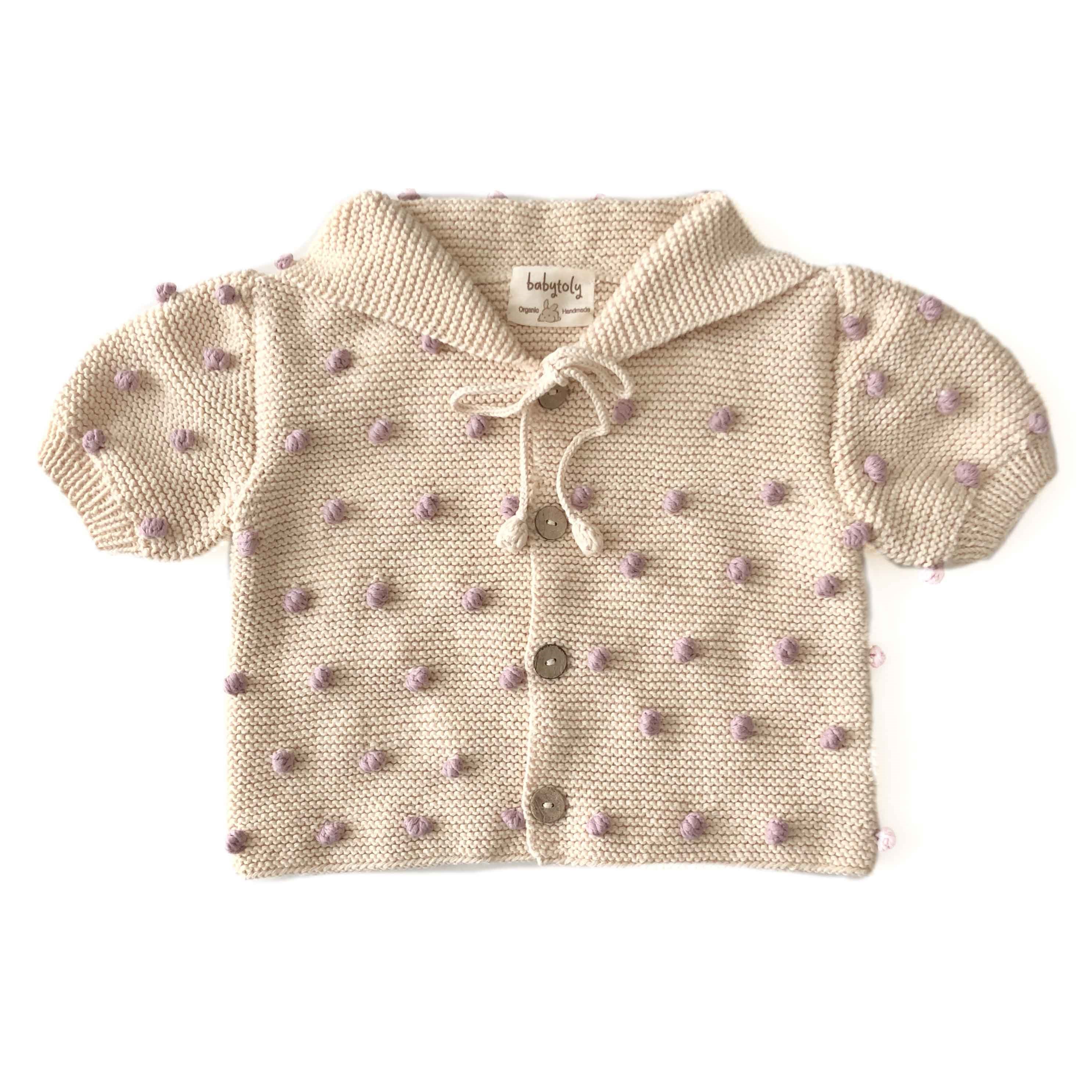 Sailor Rainbow Popcorn Cardigan, Custom Color