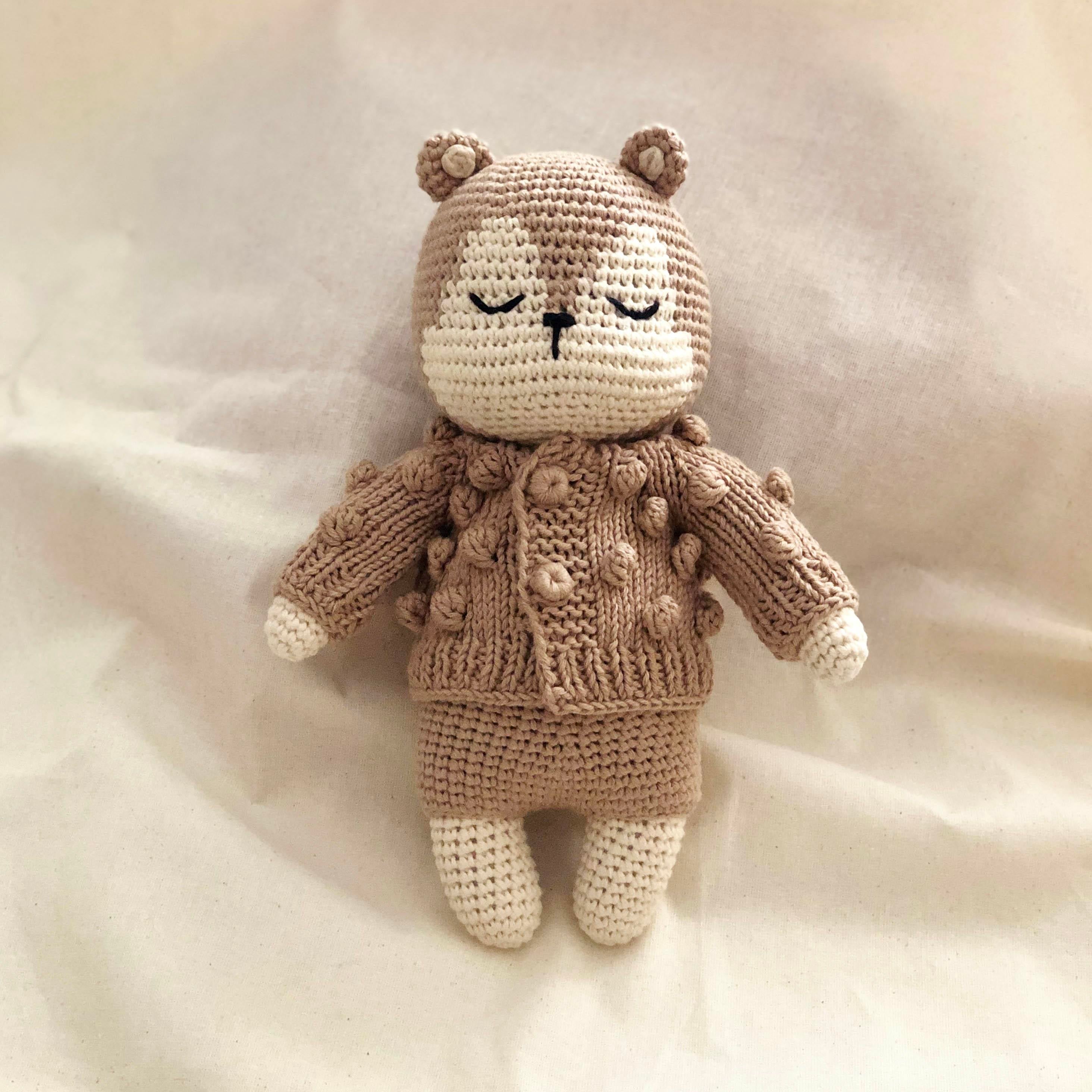 Squirrel + Popcorn Cardigan, Birch