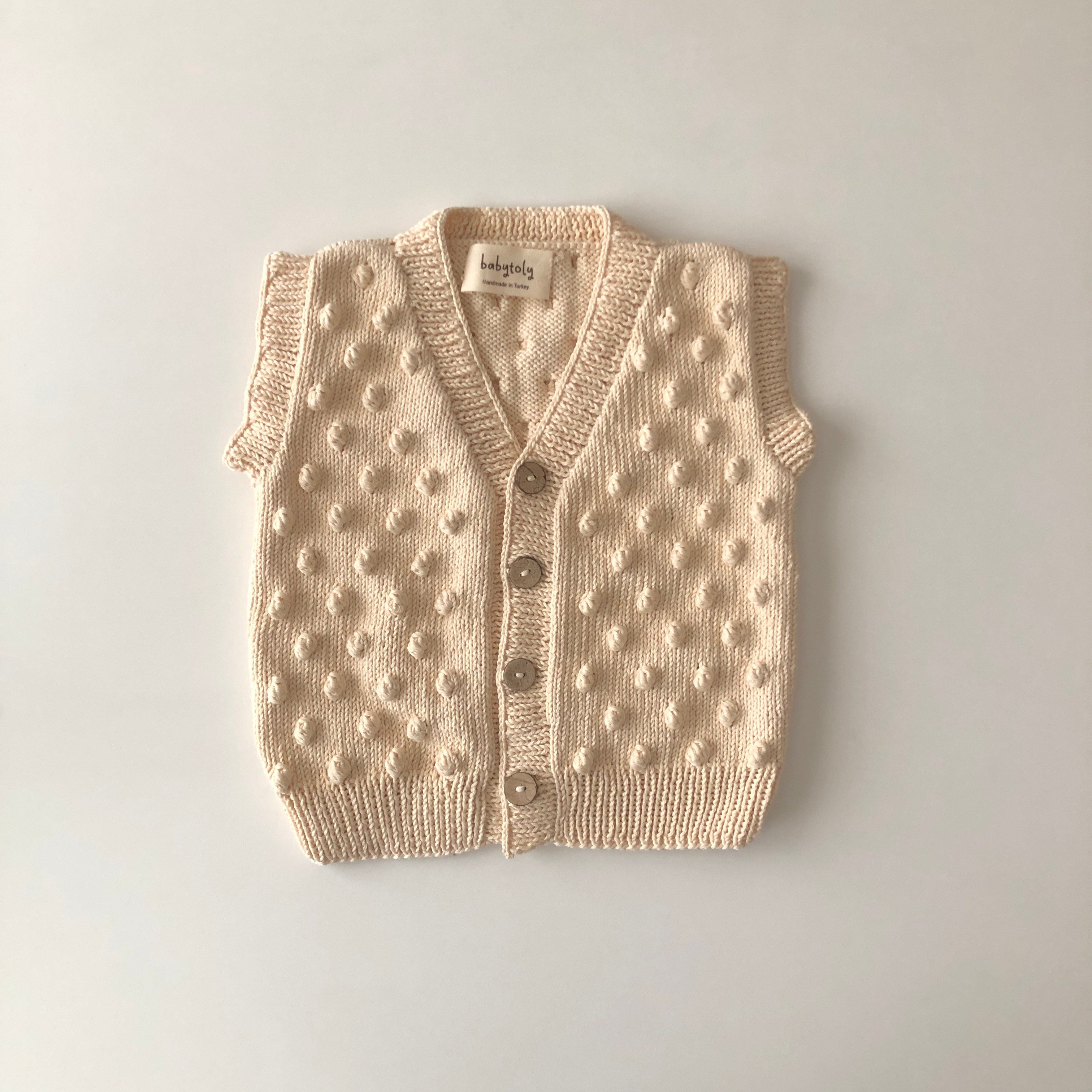 V-Neck Popcorn Vest, Custom Color