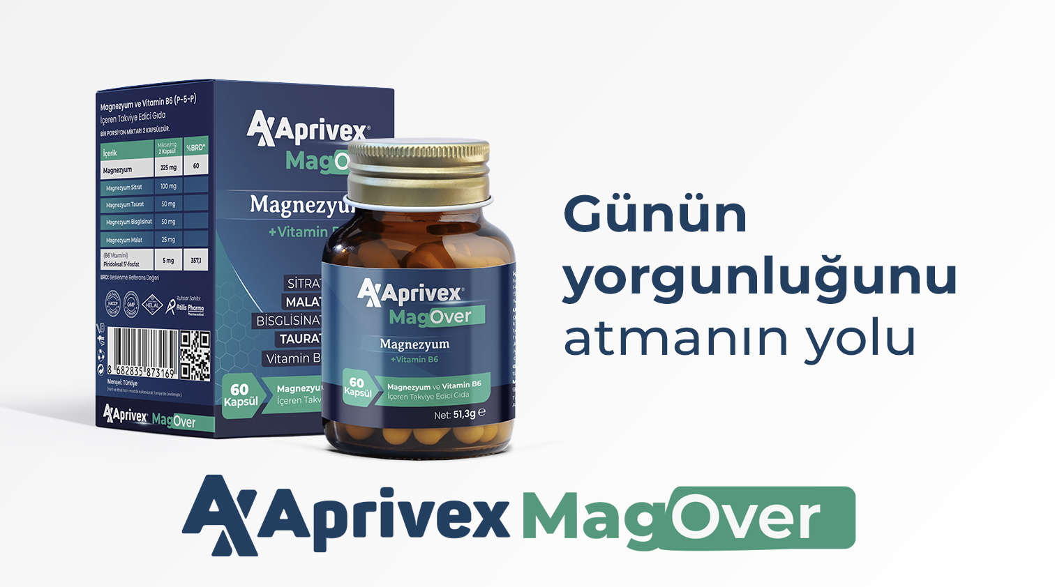 APRİVEX Magover Magnezyum 5’li Etki: Günün Yorgunluğunu Atmanın Doğal Yolu