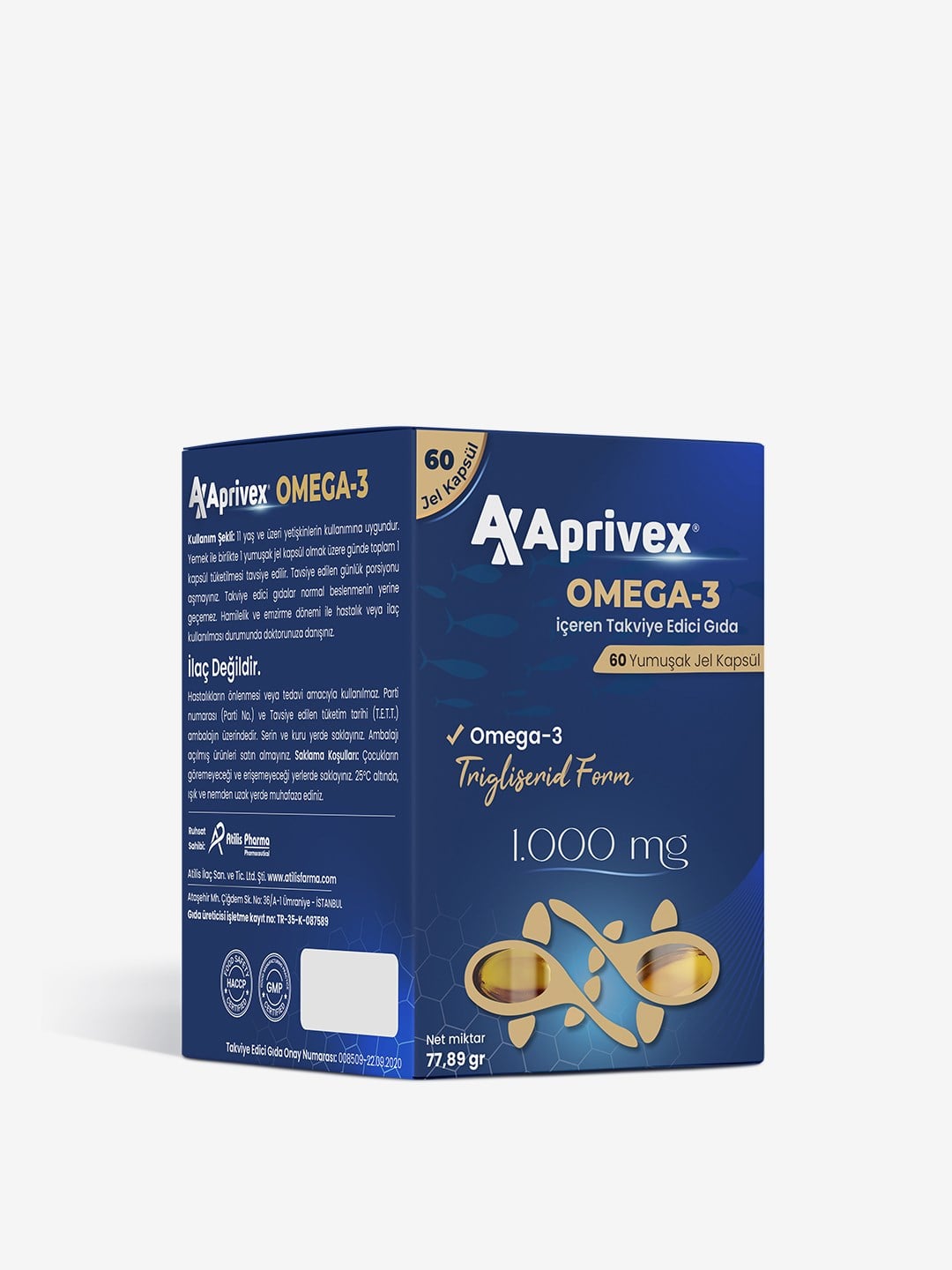 Aprivex Omega3 Trigliserit 60 Yumuşak Kapsül