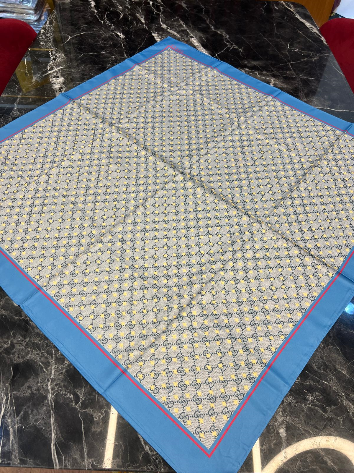  G BEBE MAVİ TWİL İPEK EŞARP