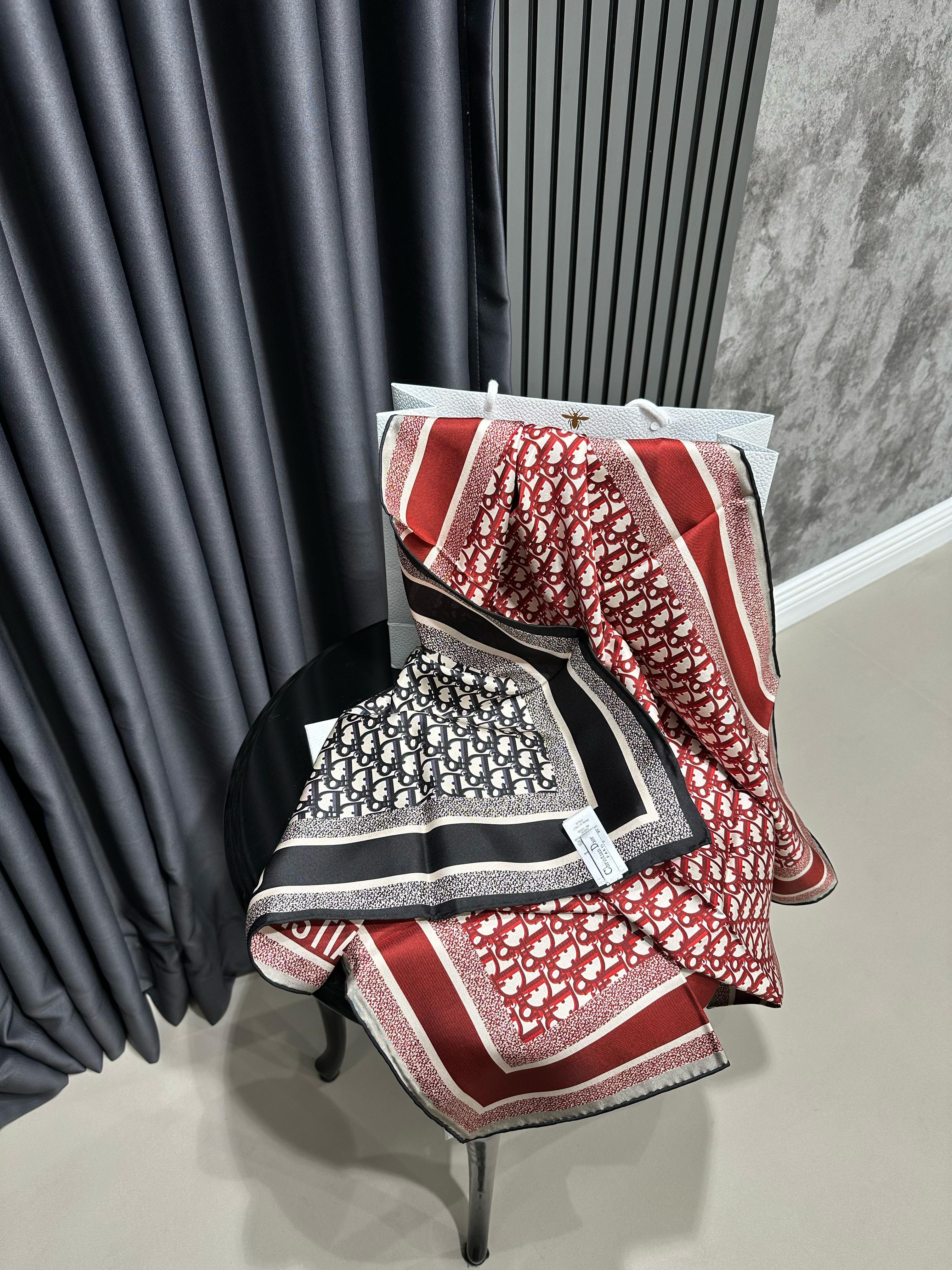 DİOR EŞARP BORDO/LACİVERT