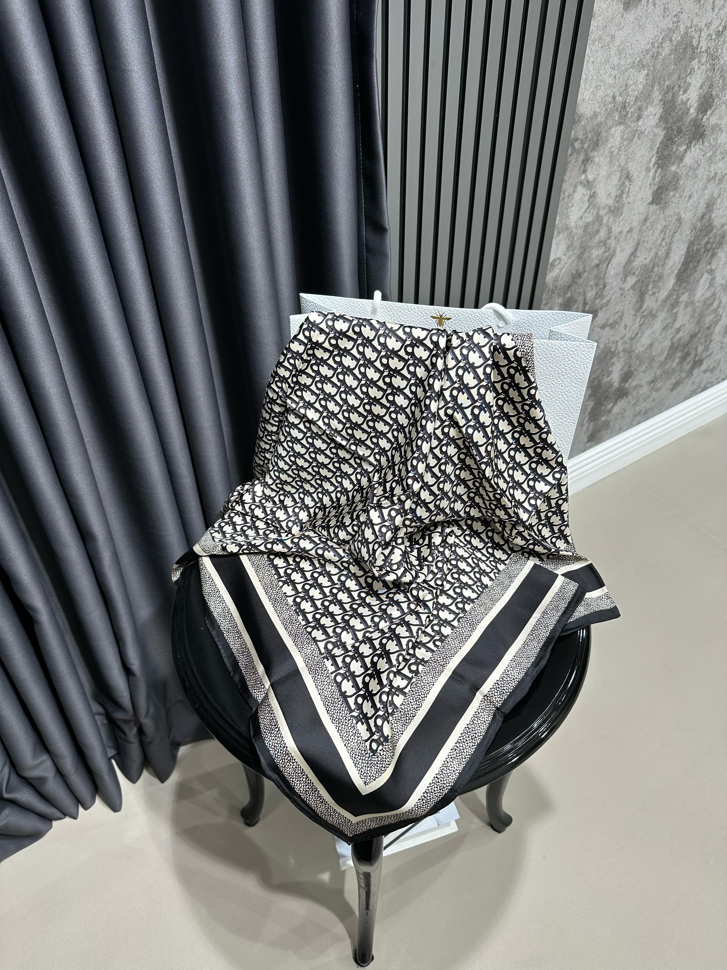 DİOR EŞARP SİYAH/BORDO