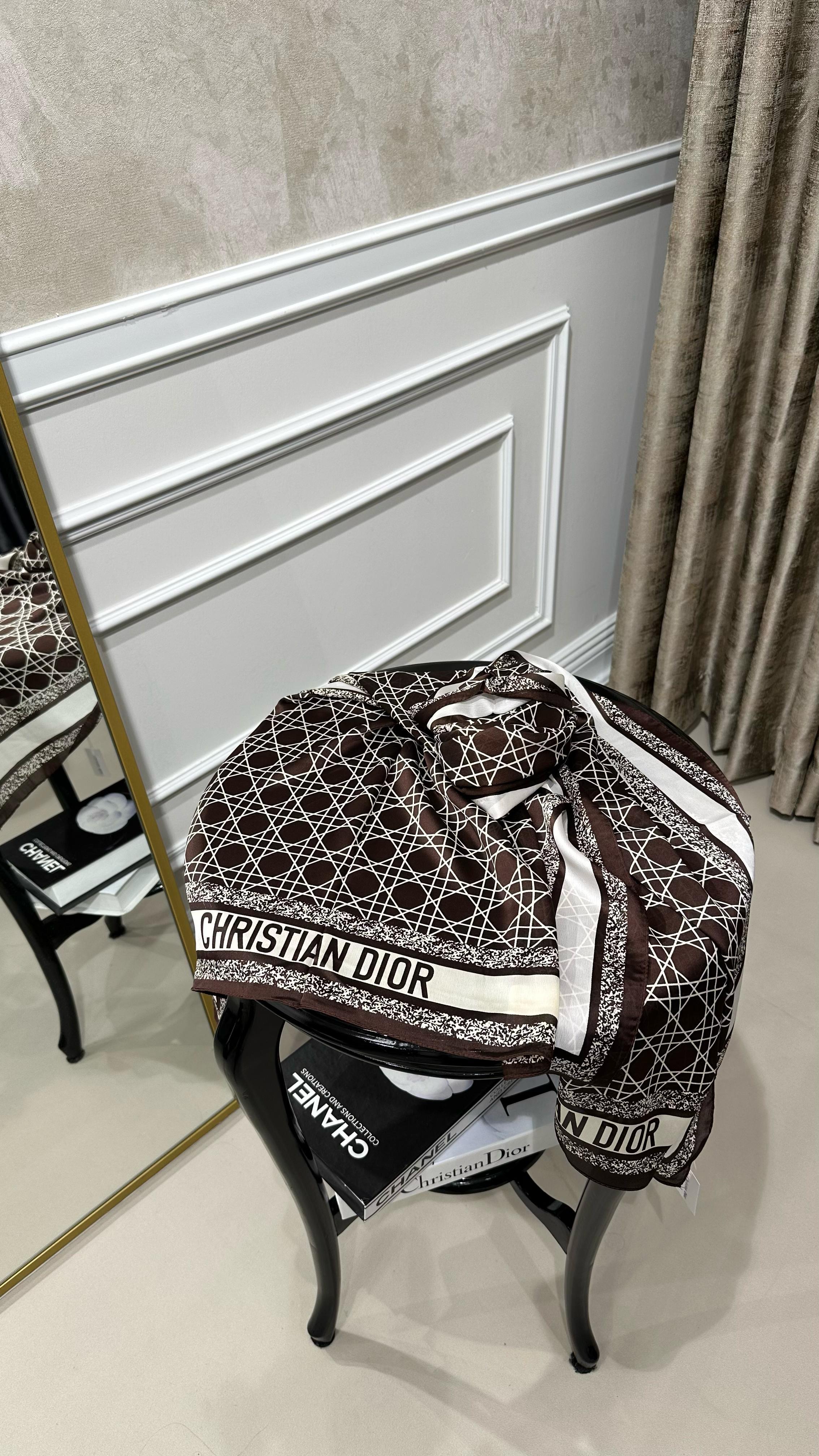 DİOR İPEK ŞAL KAHVE