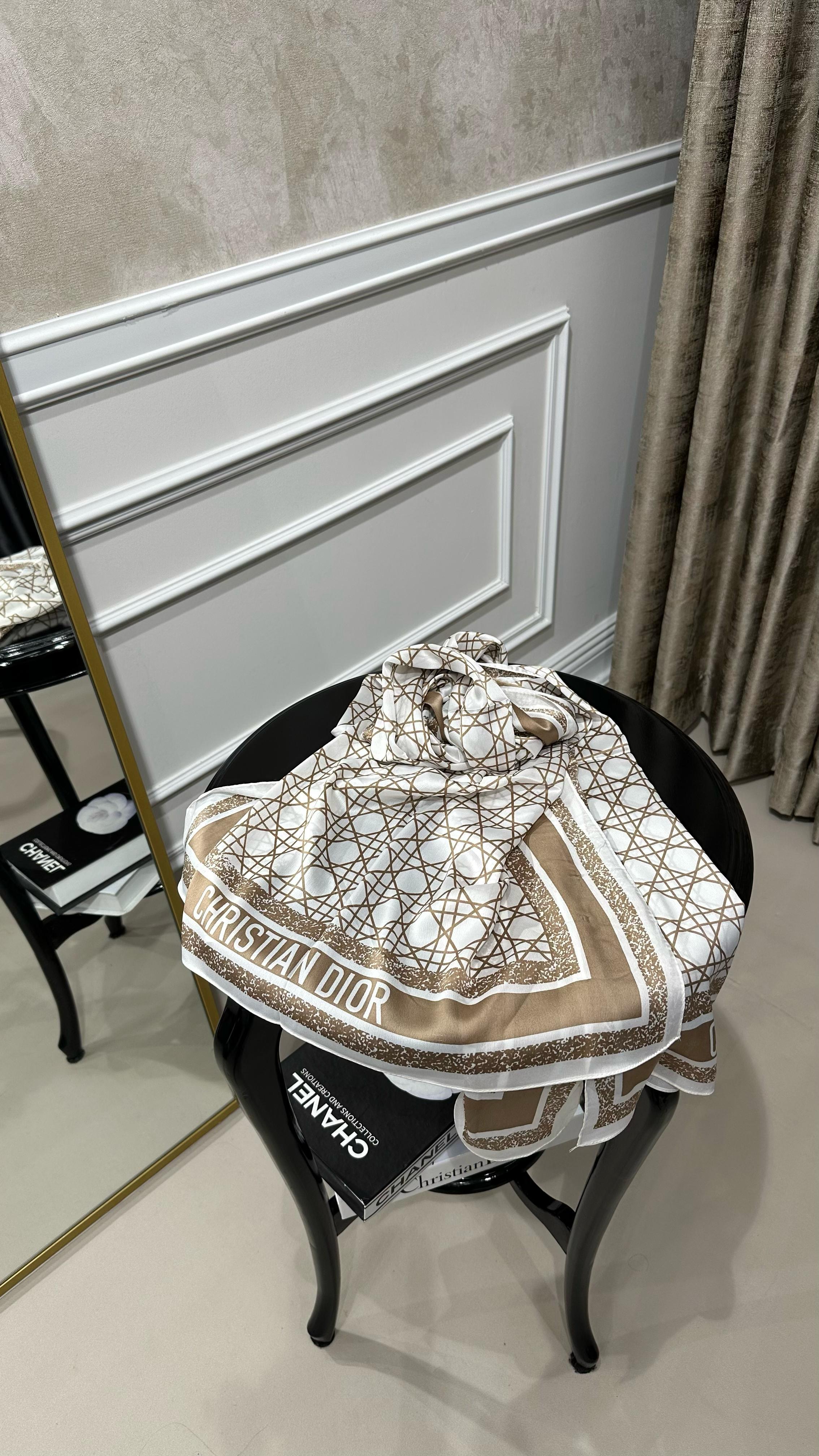 DİOR İPEK ŞAL KARAMEL