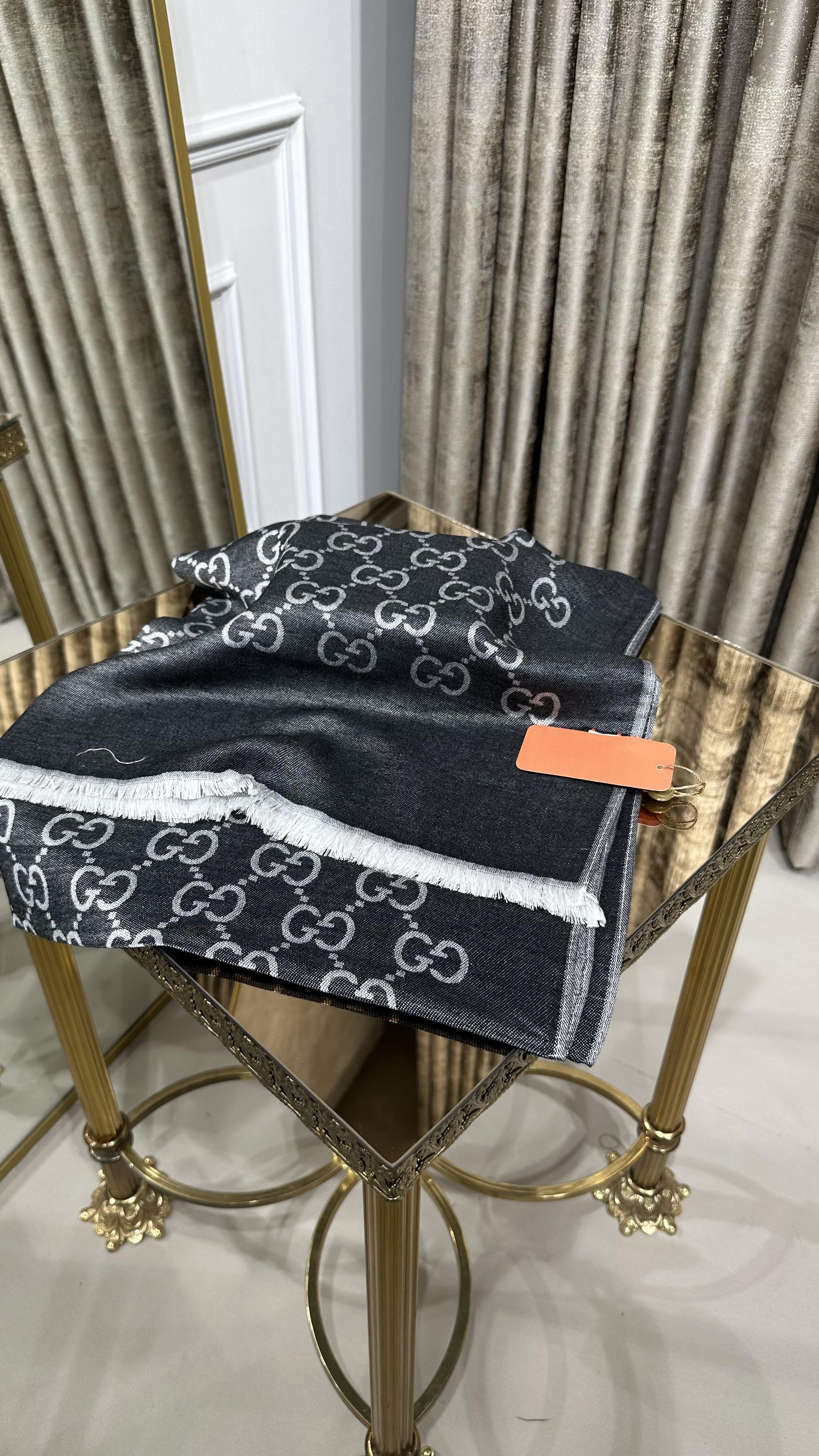 G DESEN YÜN ŞAL KOYU GRİ