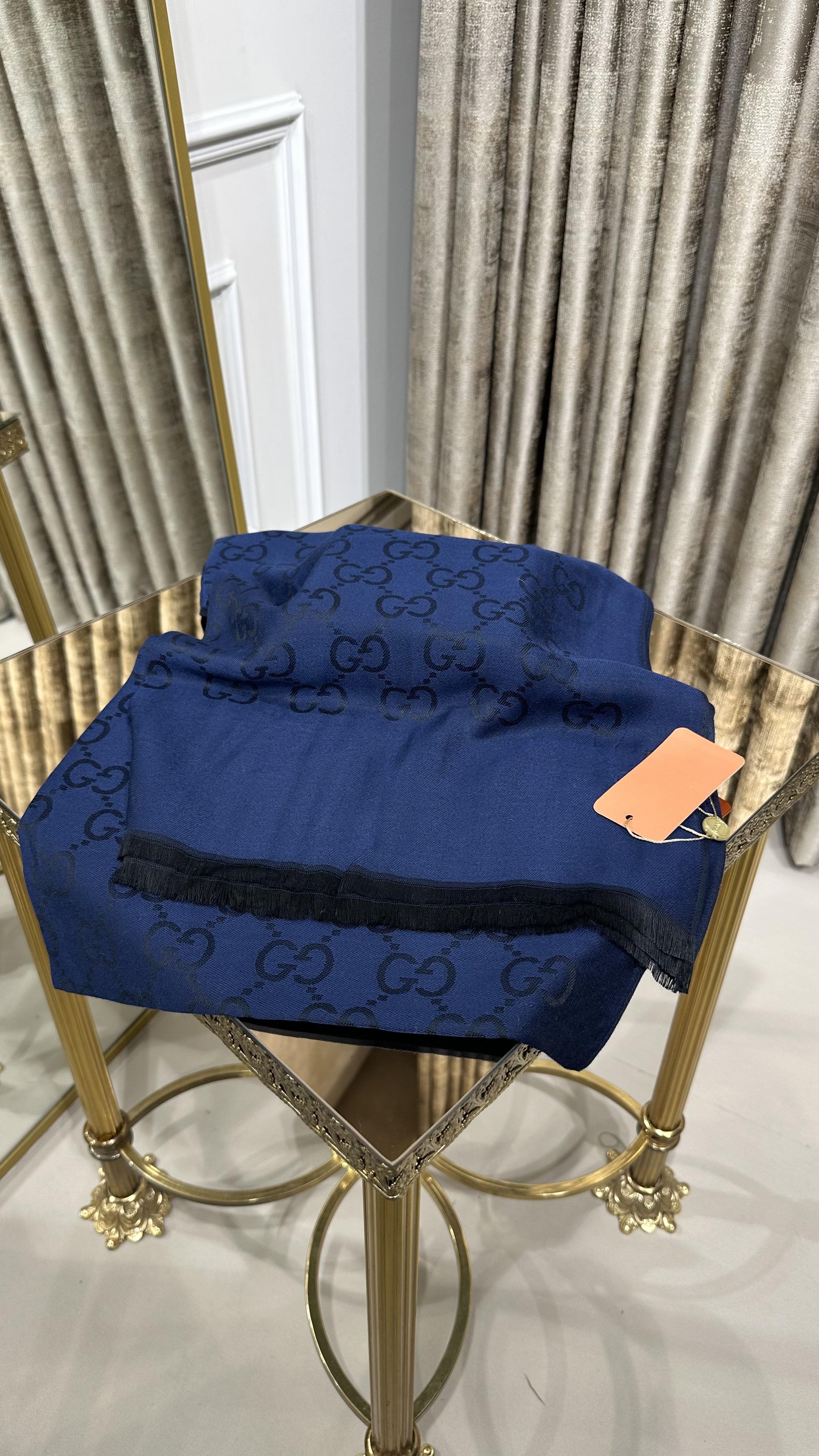 G DESEN YÜN ŞAL LACİVERT