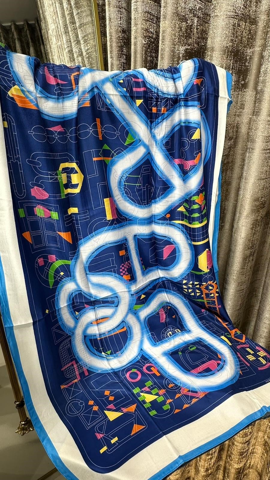 H İTHAL İPEK ŞAL LACİVERT