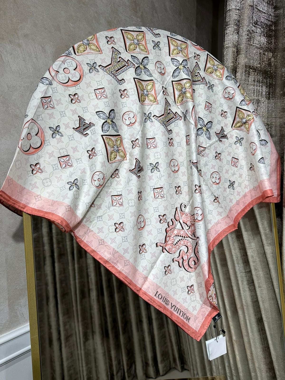 LV TWİL İPEK EŞARP PEMBE