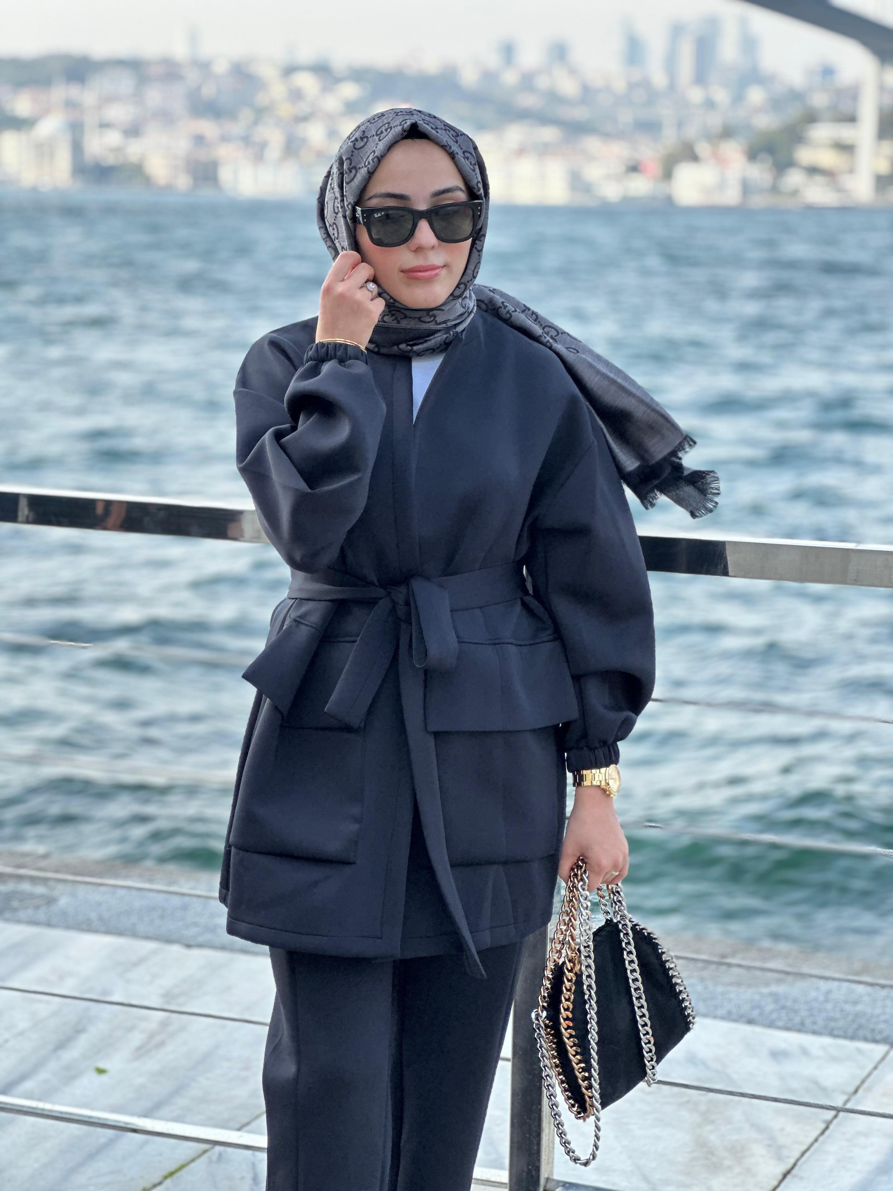 YÜN İPEK GÜMÜŞ SİYAH ŞAL