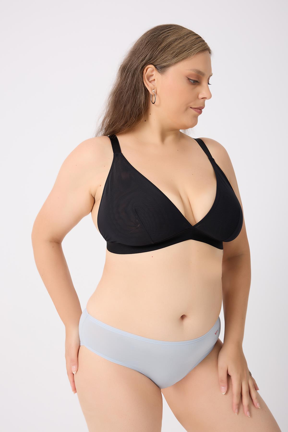 3Lü Adet Buz Mavisi Rengi Pamuklu Bayan Bikini