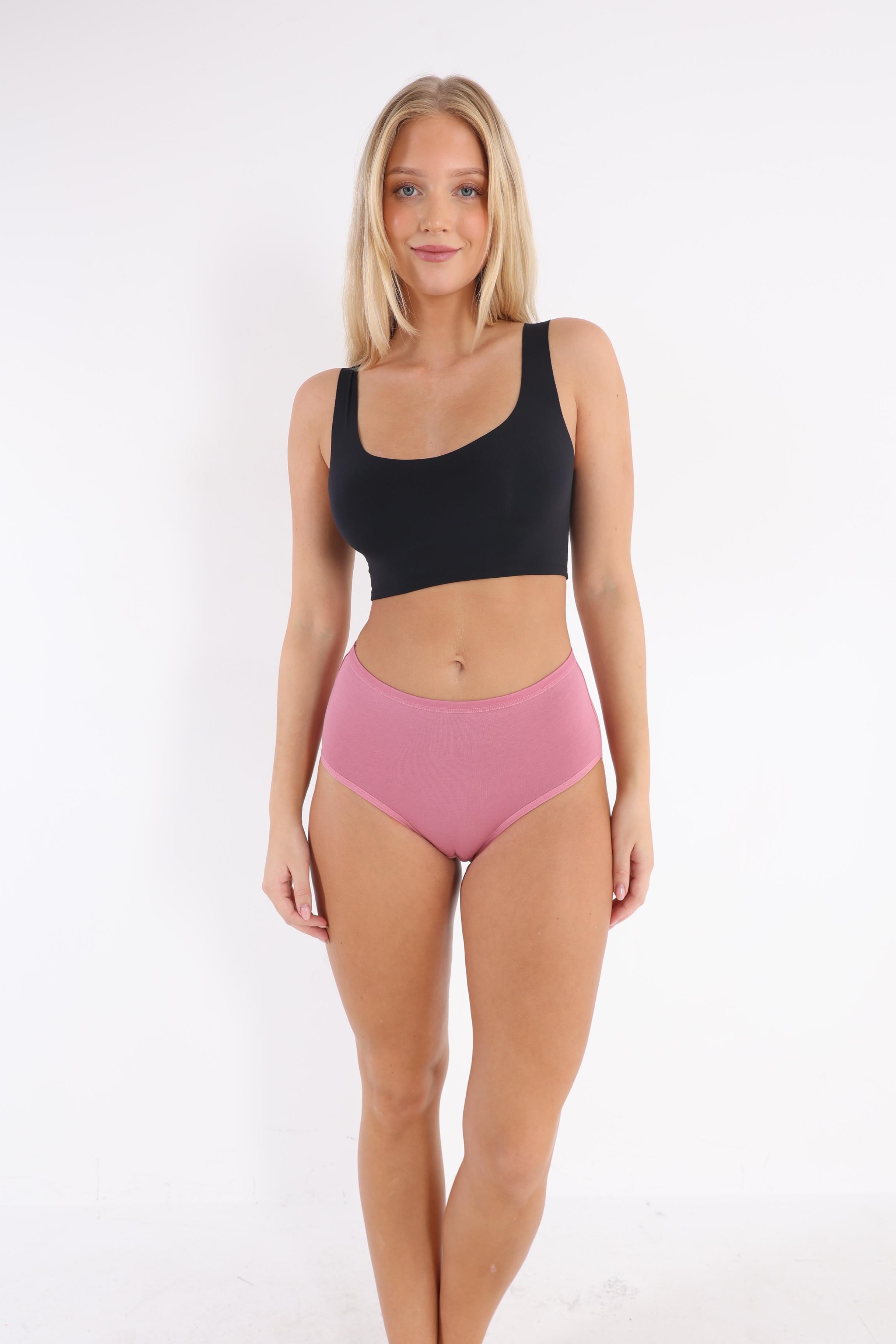 3Lü Adet Gül Kurusu Rengi Yüksek Bel Bayan Bato