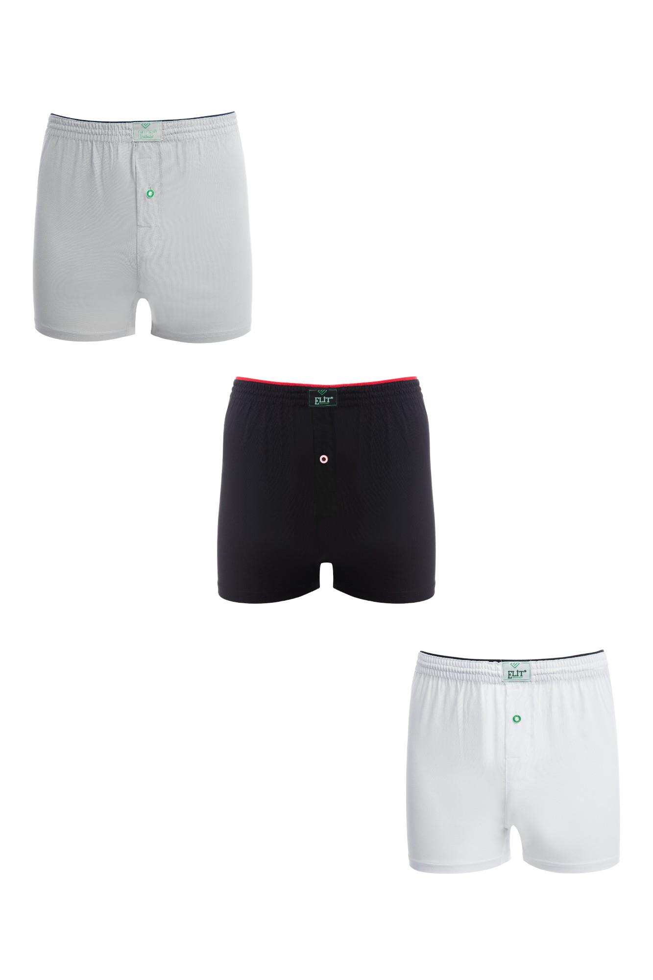Erkek 3Lü Pamuklu Havlu Bel Boxer