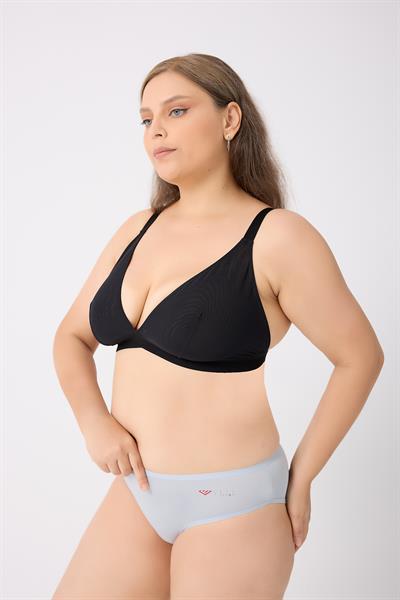 3Lü Adet Buz Mavisi Rengi Pamuklu Bayan Bikini