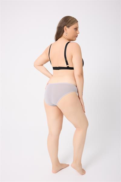 3Lü Adet Gri Rengi Pamuklu Bayan Bikini
