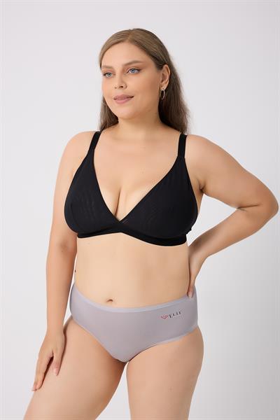 3Lü Adet Gri Rengi Yüksek Bel Bayan Bato