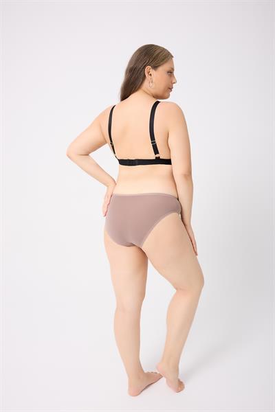 3Lü Adet Kahverengi Pamuklu Bayan Bikini