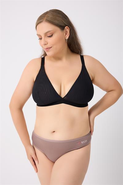 3Lü Adet Kahverengi Pamuklu Bayan Bikini