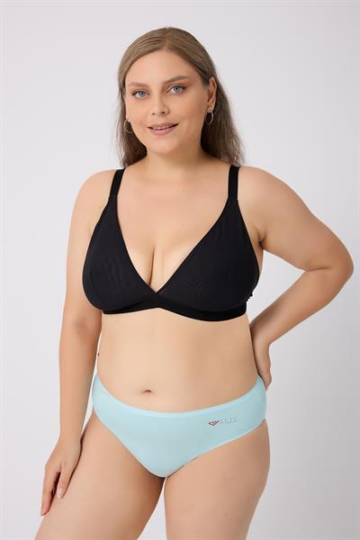 3Lü Adet Su Yeşili Rengi Pamuklu Bayan Bikini