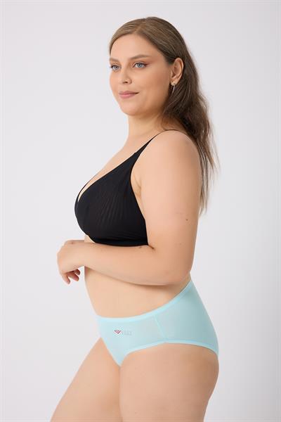 3Lü Adet Su Yeşili Rengi Pamuklu Bayan Bikini