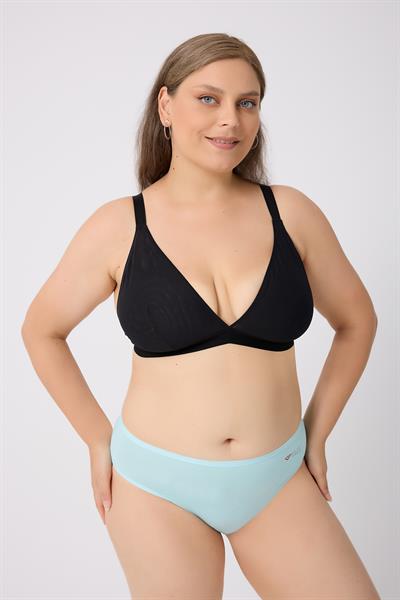 3Lü Adet Su Yeşili Rengi Pamuklu Bayan Bikini