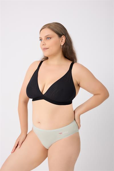 3Lü Adet Yeşil Rengi Pamuklu Bayan Bikini