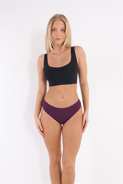 3Lü Mor Rengi Pamuklu Bayan Bikini