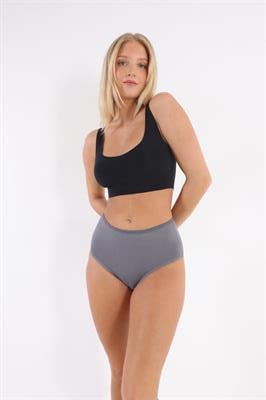 3Lü Adet Füme Rengi Yüksek Bel Bayan Bato