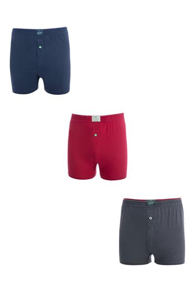 Erkek 3Lü Pamuklu Havlu Bel Boxer