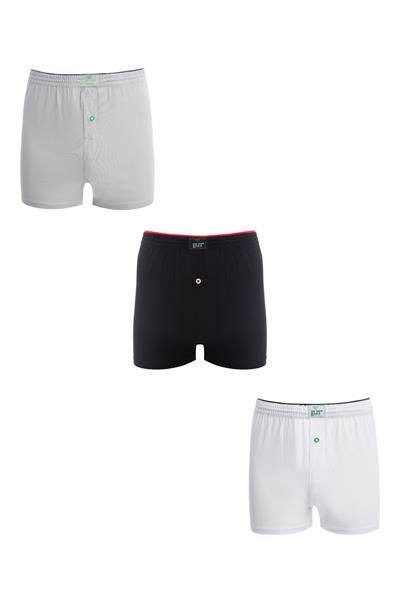 Erkek 3Lü Pamuklu Havlu Bel Boxer