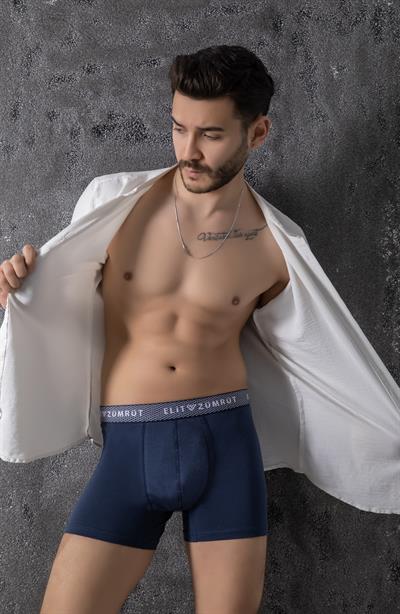 Erkek Baklava Lastikli Pamuklu Likralı Boxer 3Lü Paket
