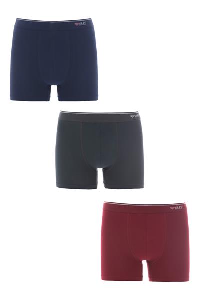Erkek Pamuklu Likralı Boxer 3Lü Paket