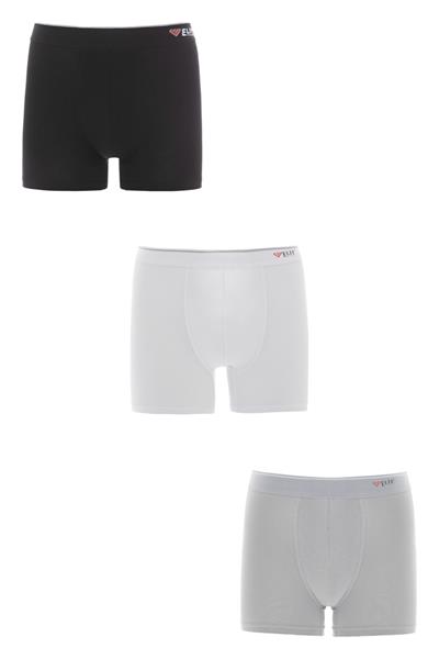 Erkek Pamuklu Likralı Boxer 3Lü Paket
