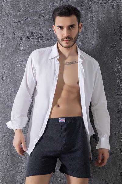 Zümrüt Yıldızı Erkek Antrasit Paçalı Don 6Lı Paket