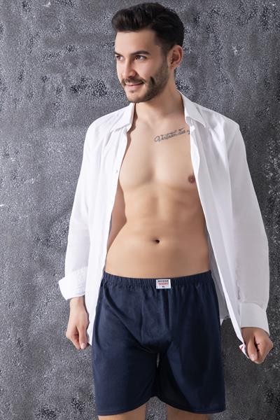 Zümrüt Yıldızı Erkek Lacivert Paçalı Don 6Lı Paket