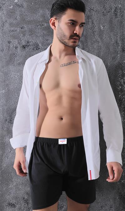 Zümrüt Yıldızı Erkek Siyah Paçalı Don 6Lı Paket