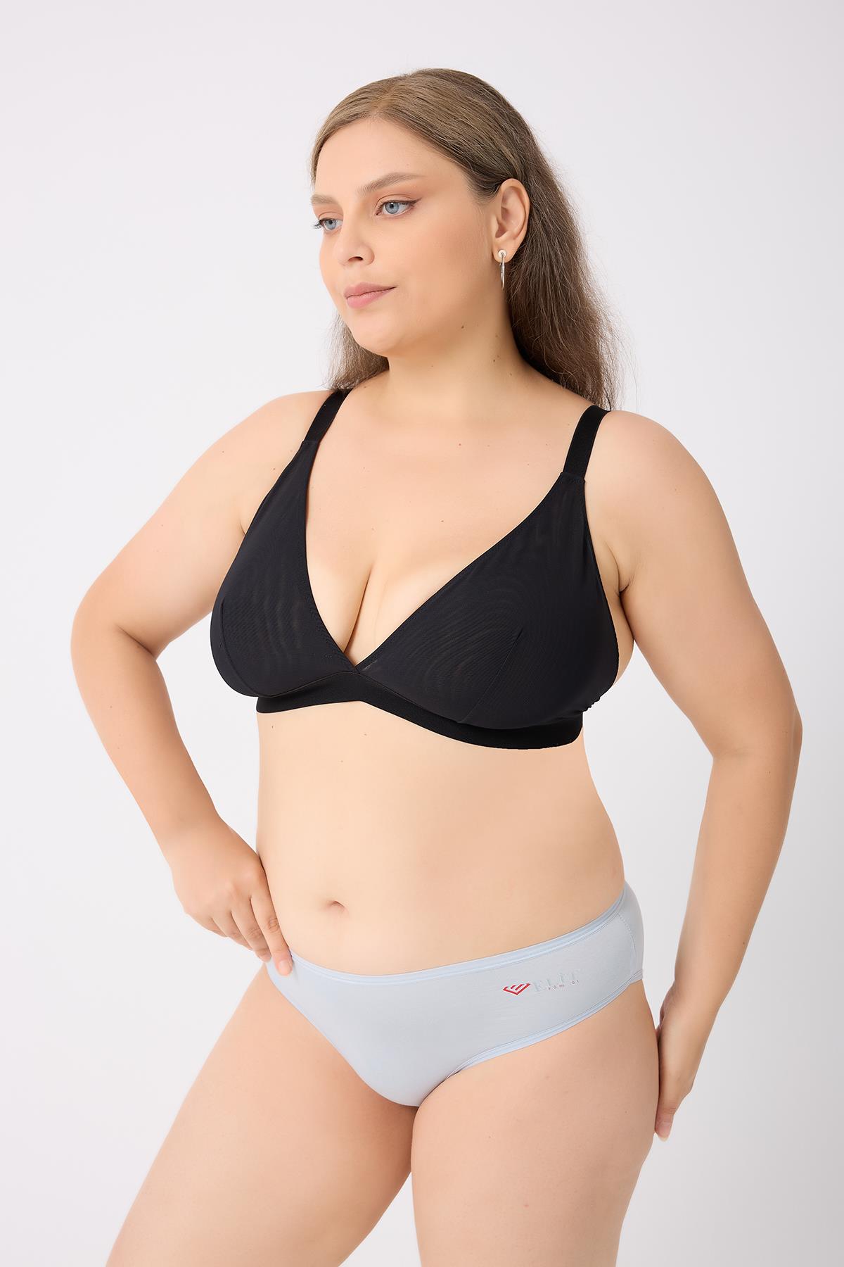 1883'Lü Bayan BikiniELİT ZÜMRÜT3'Lü Adet Buz Mavisi Rengi Pamuklu Bayan Bikini