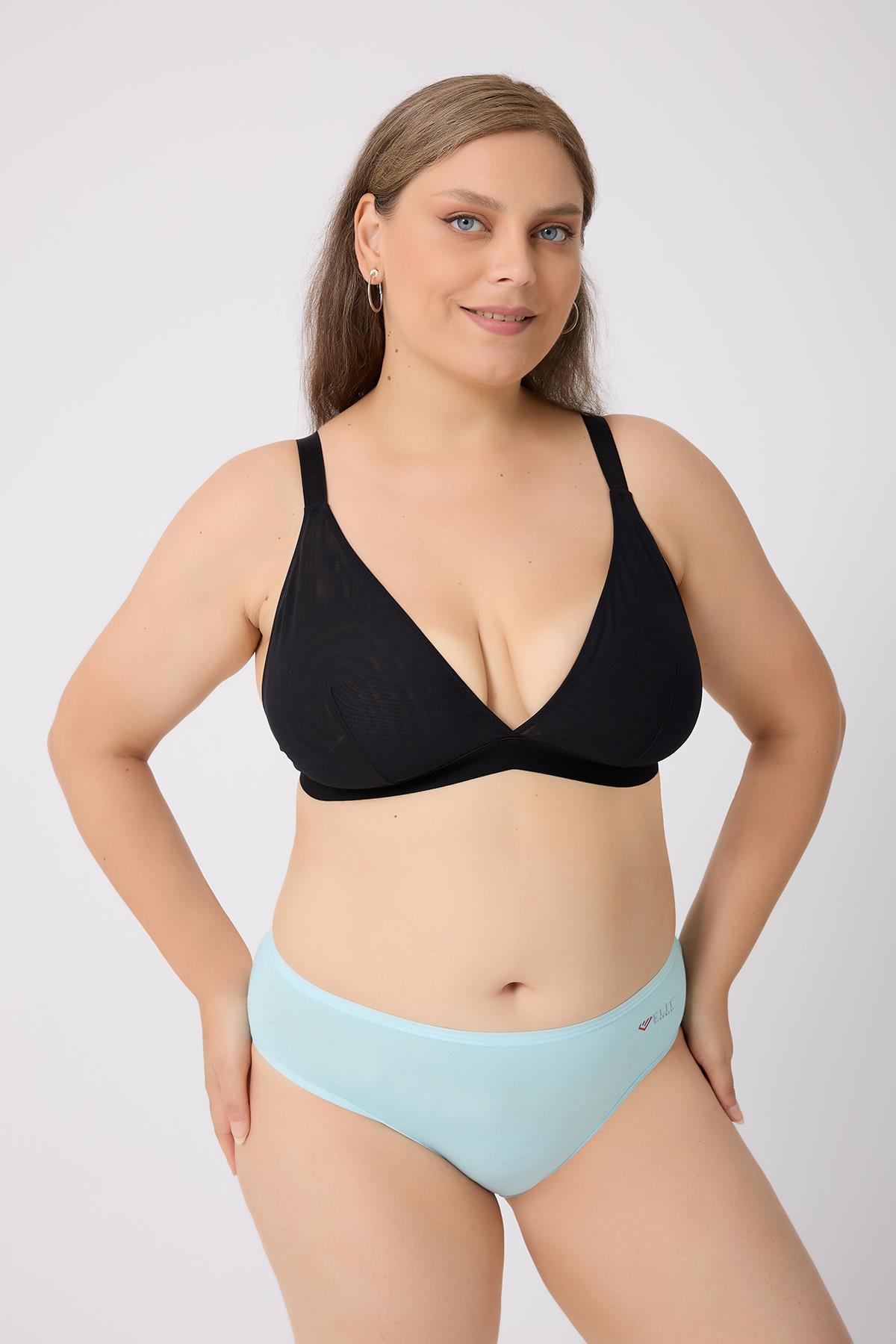 1883'Lü Bayan BikiniELİT ZÜMRÜT3'Lü Adet Su Yeşili Rengi Pamuklu Bayan Bikini
