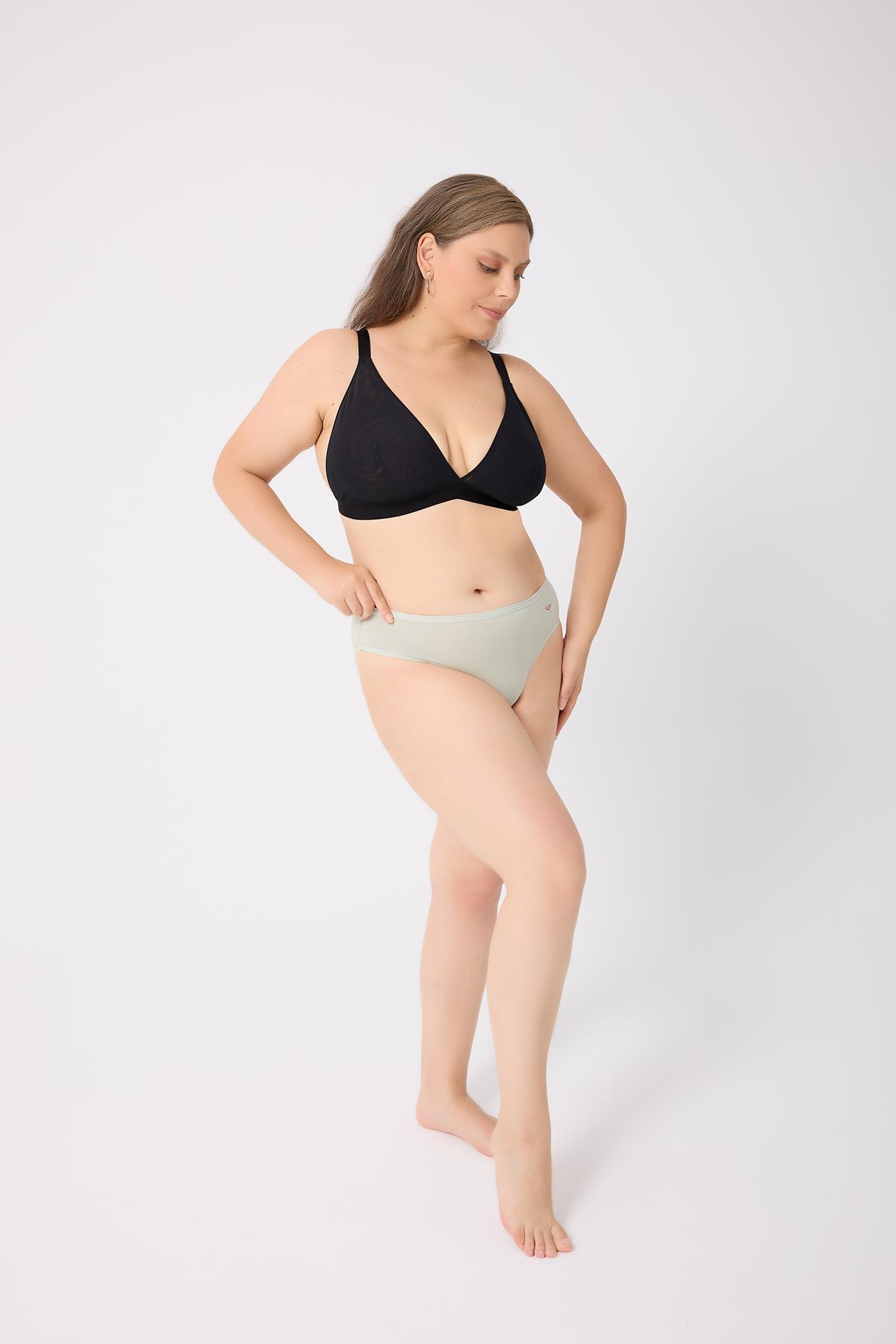 1883'Lü Bayan BikiniELİT ZÜMRÜT3'Lü Adet Yeşil Rengi Pamuklu Bayan Bikini