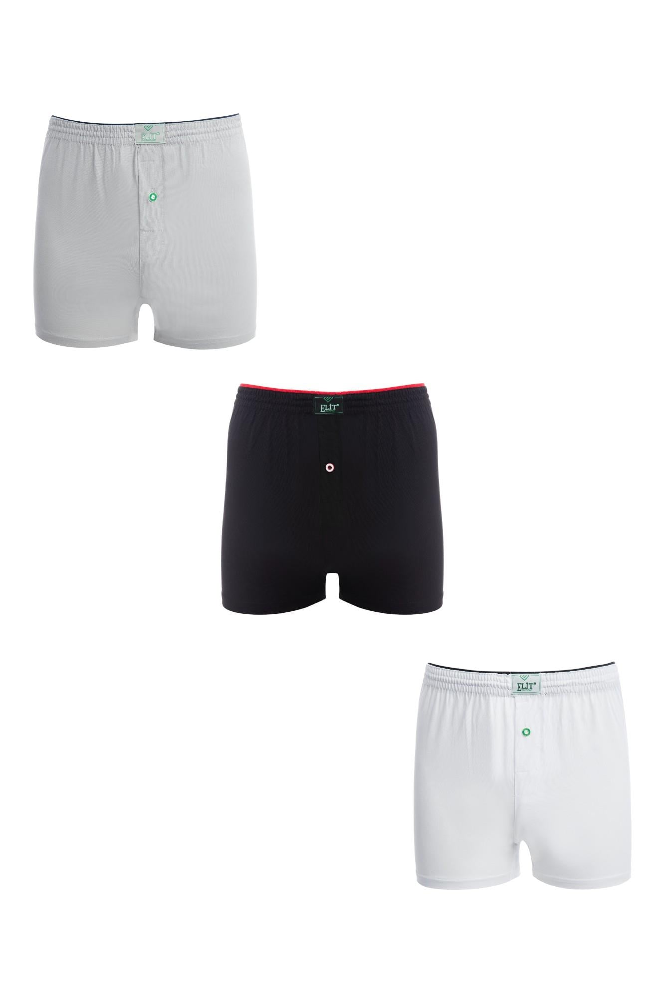 Erkek 3'Lü Pamuklu Havlu Bel Boxer