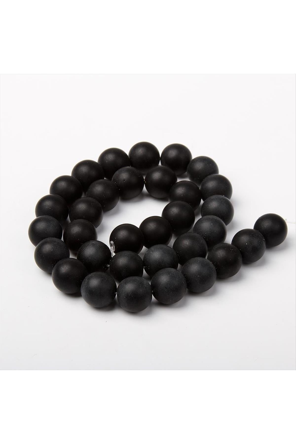 10 mm Mat Onix Taşı - Siyah