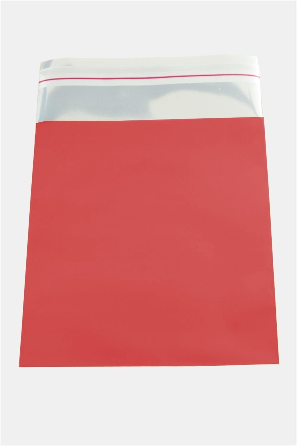 17*25 Kırmızı Renkli Metalize Hediyelik Poşet Paketi 100 Adet