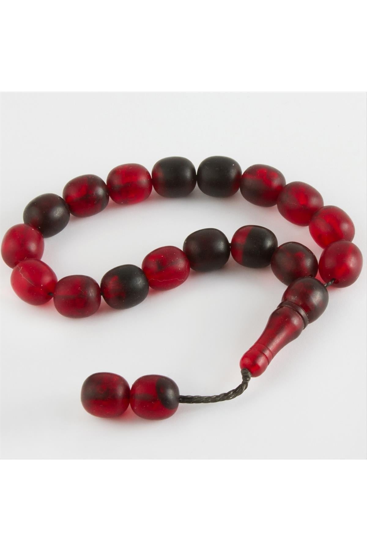 17li Oval Şakşak Tesbih-Bordo