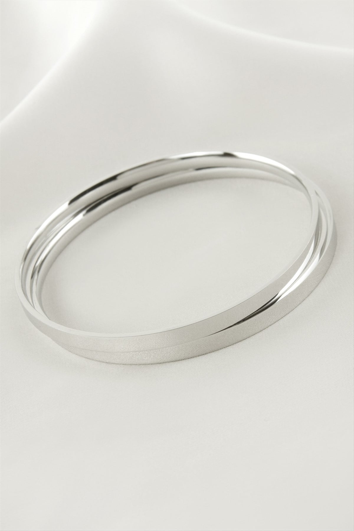 2 Adet Ajda Lüks Çelik Bilezik 60*4 mm