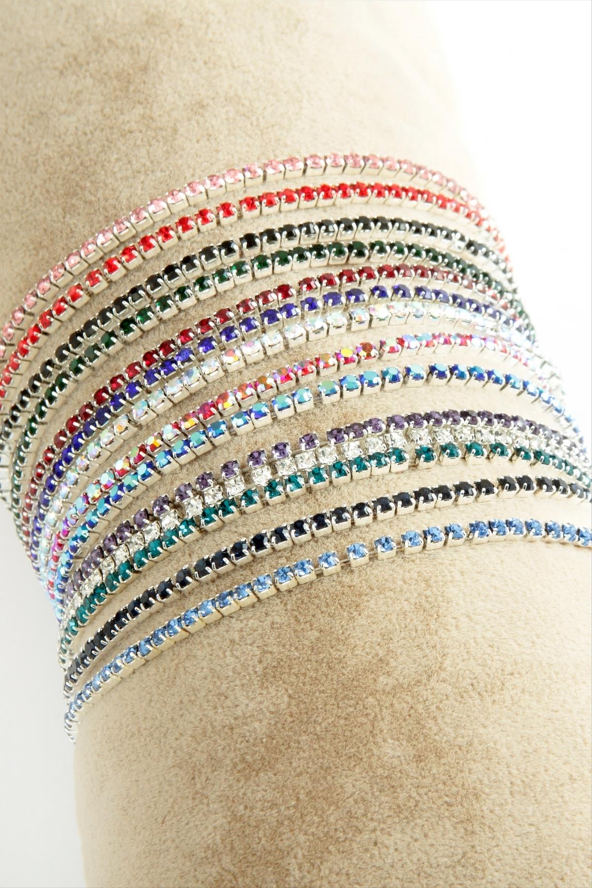 2 mm Minik Şerit Taşlı Suyolu Bileklik