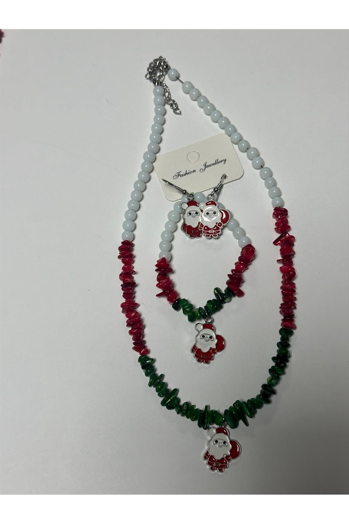 2026 Yılbaşı Doğaltaş Set Kolye