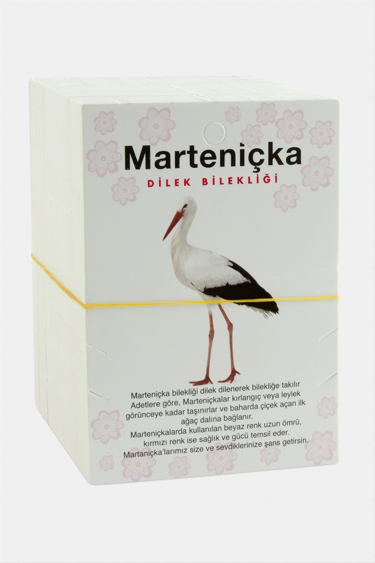 2-li Marteniçka Bileklik Kartı Beyaz