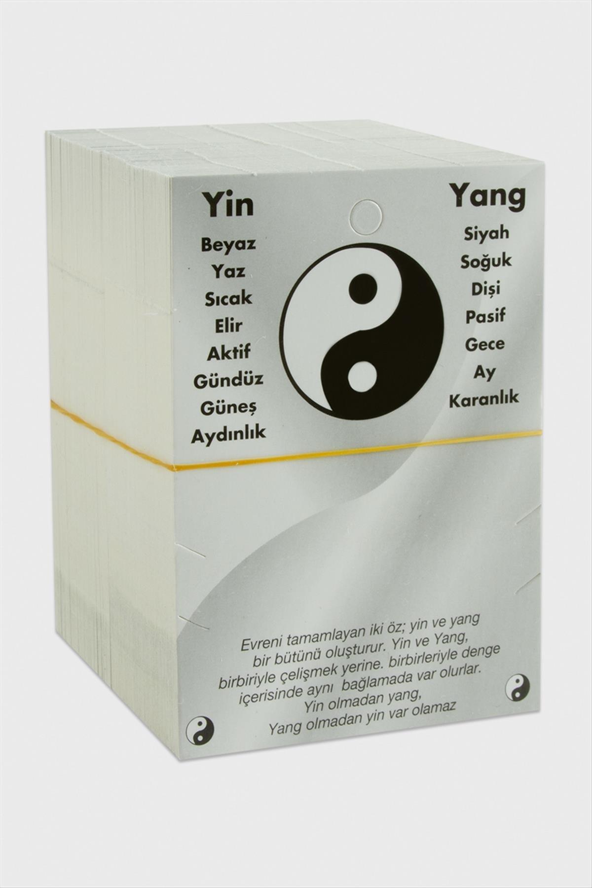 2li Yin Yang Bileklik Kartı-Beyaz